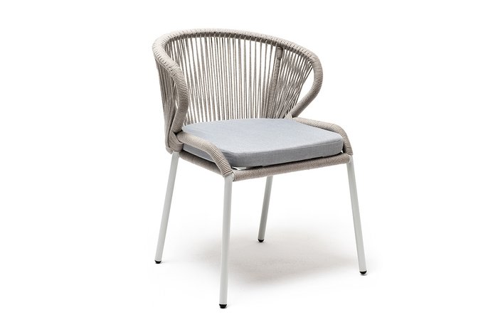 Плетеный стул Милан светло-серого цвета - лучшие Садовые стулья в INMYROOM