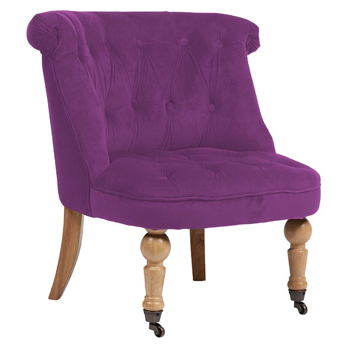 Кресло Amelie French Country Chair фиолетового цвета - лучшие Интерьерные кресла в INMYROOM Кресло Amelie French Country Chair фиолетового цвета - лучшие Интерьерные кресла в INMYROOM