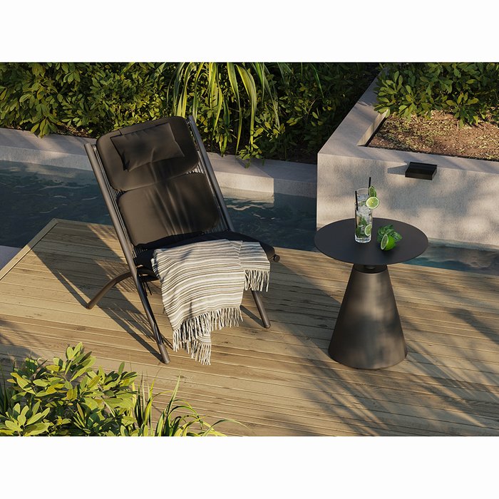 Садовое кресло Hakon черного цвета - лучшие Садовые кресла в INMYROOM