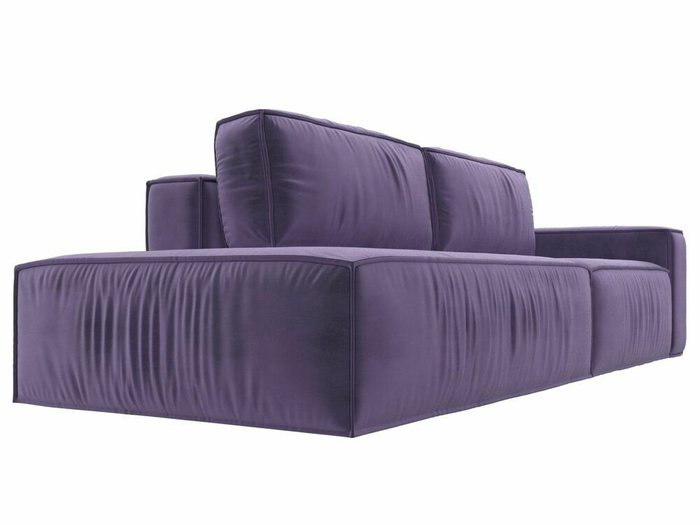 Прямой диван-кровать Прага модерн фиолетового цвета подлокотник справа - лучшие Прямые диваны в INMYROOM