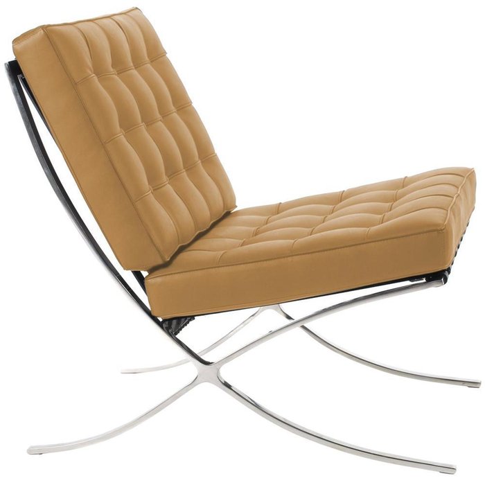 Кресло Barcelona Chair орехового цвета - лучшие Интерьерные кресла в INMYROOM