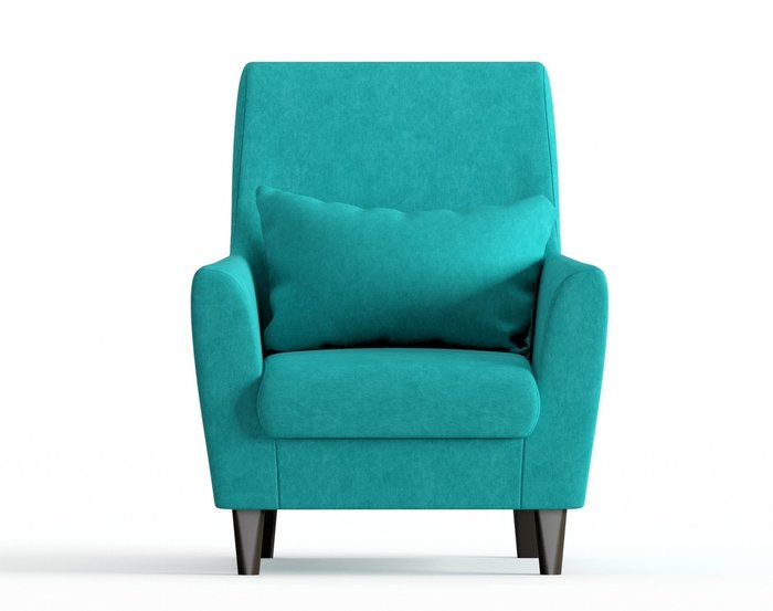 Кресло из вельвета Кастилия бирюзового цвета - купить Интерьерные кресла по цене 10190.0