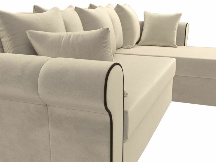 Угловой диван-кровать Рейн бежевого цвета правый угол - лучшие Угловые диваны в INMYROOM