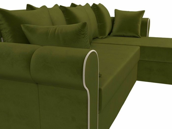 Угловой диван Рейн-кровать зеленого цвета правый угол - лучшие Угловые диваны в INMYROOM