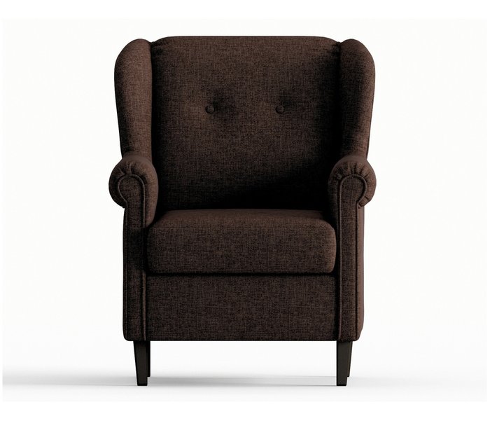 Кресло из рогожки Леон коричневого цвета - купить Интерьерные кресла по цене 15990.0