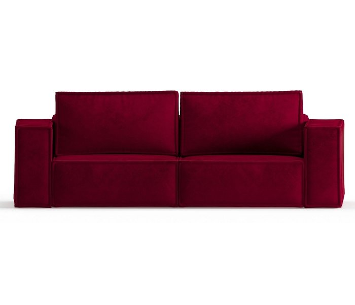 Диван-кровать из велюра Ли Рой бордового цвета - купить Прямые диваны по цене 41590.0