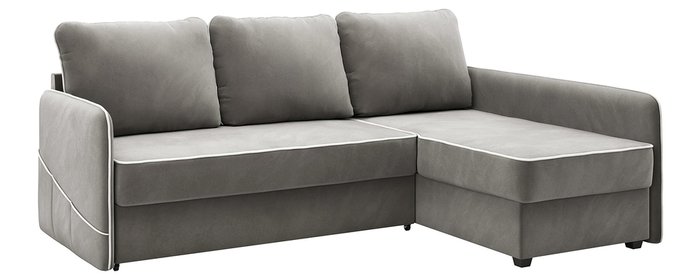 Угловой диван-кровать Слим правый темно-серого цвета - купить Угловые диваны по цене 32990.0