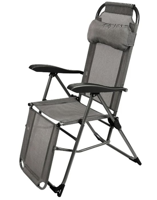 Кресло-шезлонг Ника темно-серого цвета
