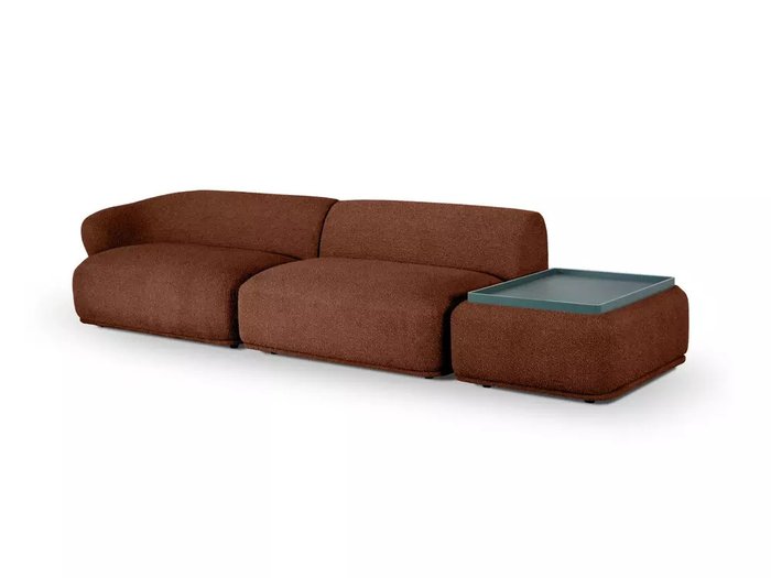 Модульный диван Fabro коричневого цвета - купить Прямые диваны по цене 264060.0
