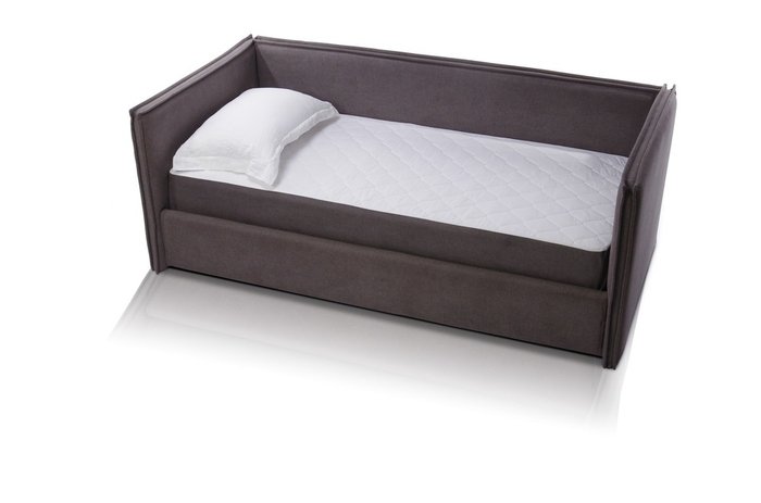 Диван-кровать Solo V1 190х90 с ящиком для белья и ортопедической решеткой коричневого цвета  - купить Прямые диваны по цене 126357.0