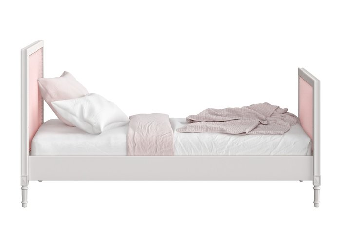 Кровать подростковая Elit 90х200 бело-розового цвета - купить Одноярусные кроватки по цене 55900.0