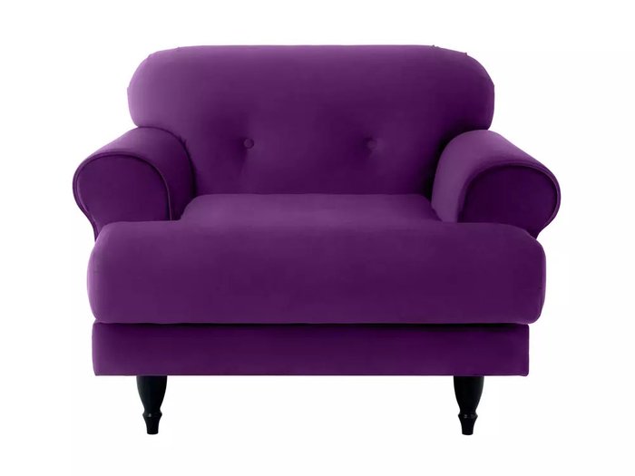 Кресло Italia фиолетового цвета с черными ножками - купить Интерьерные кресла по цене 44910.0