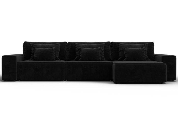 Угловой диван-кровать Лига-074 черного цвета - купить Угловые диваны по цене 84990