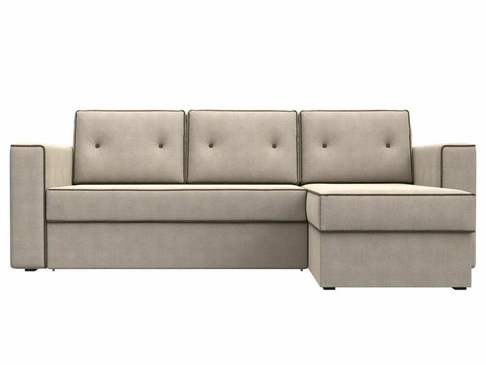 Угловой диван-кровать Принстон бежевого цвета правый угол - купить Угловые диваны по цене 50999.0