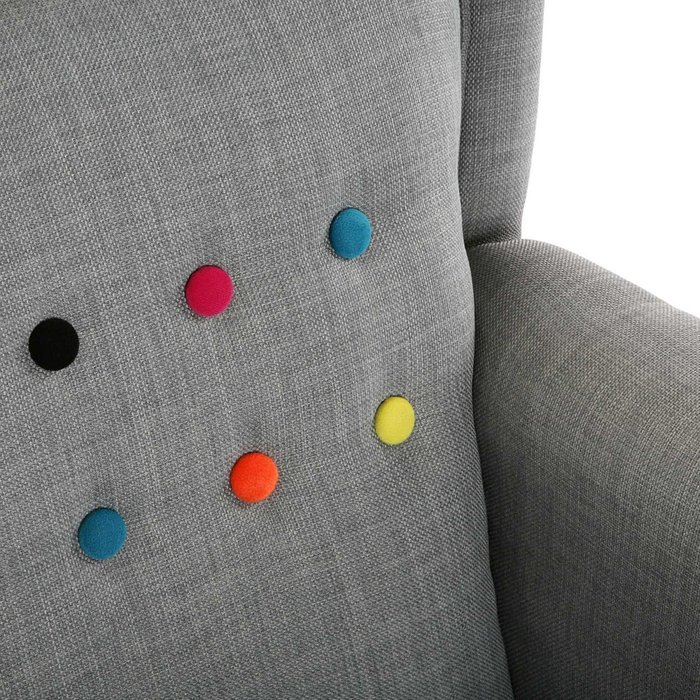 Кресло Buttons серого цвета - лучшие Интерьерные кресла в INMYROOM