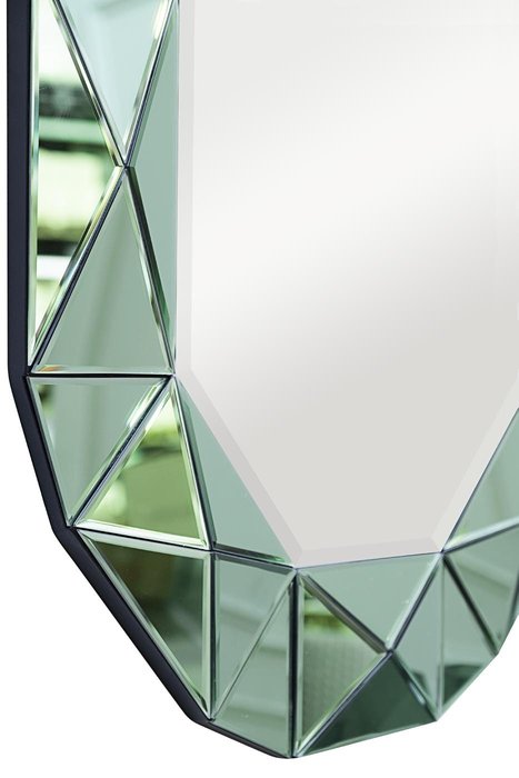 Настенное зеркало в зеленой зеркальной раме  - купить Настенные зеркала по цене 22320.0