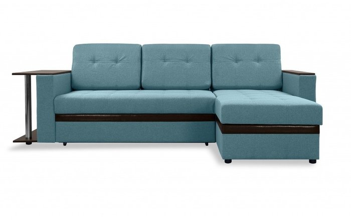 Угловой диван-кровать Атланта голубого цвета - купить Угловые диваны по цене 29520.0