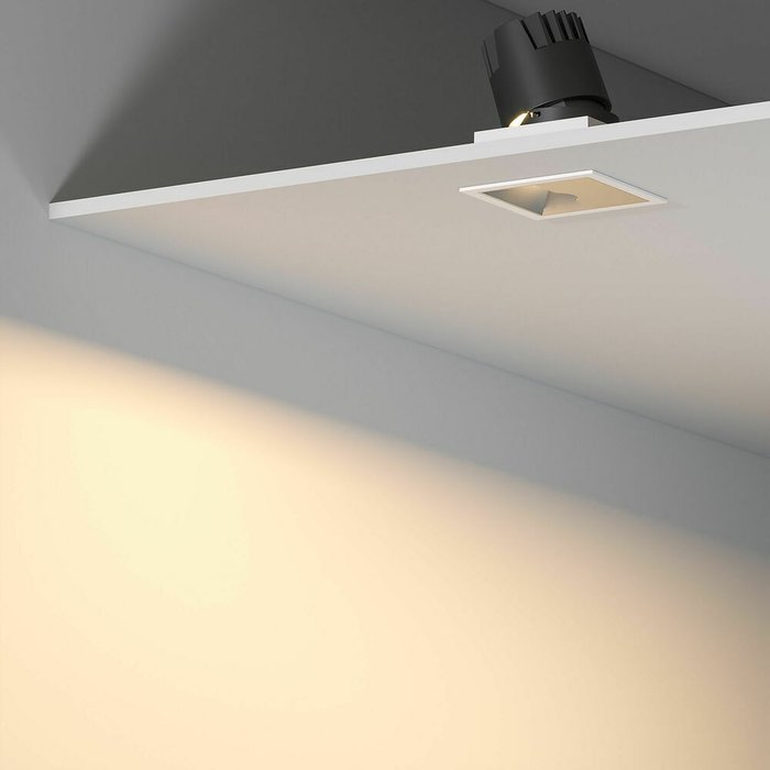 Потолочный светодиодный светильник 10W 3000K белый/хром 25091/LED Inline - лучшие Встраиваемые споты в INMYROOM
