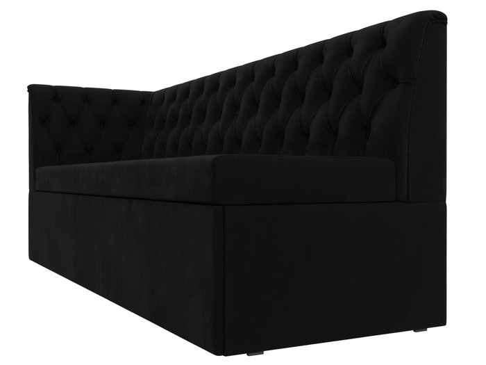 Диван-кровать Маркиз черного цвета с углом слева - лучшие Прямые диваны в INMYROOM