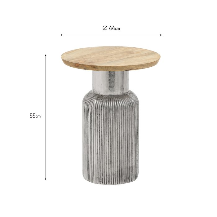 Кофейный столик бежево-серебряного цвета - купить Кофейные столики по цене 29680.0