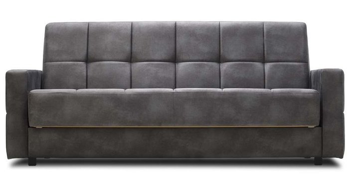 Прямой диван-кровать Бавария серого цвета - лучшие Прямые диваны в INMYROOM
