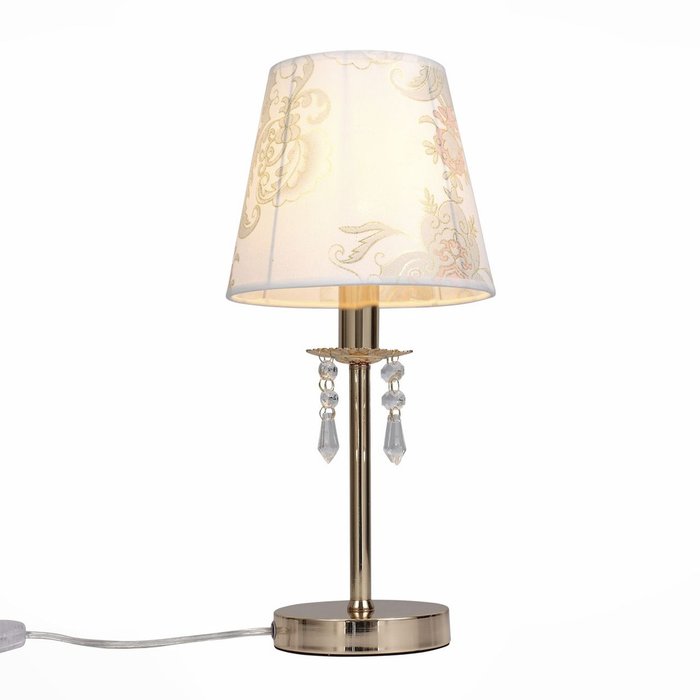 Настольная лампа ST Luce "RIposo" с бежевым абажуром