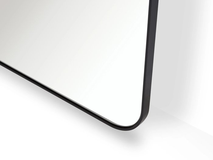 Настенное зеркало Hola 69х85 в раме черного цвета - лучшие Настенные зеркала в INMYROOM