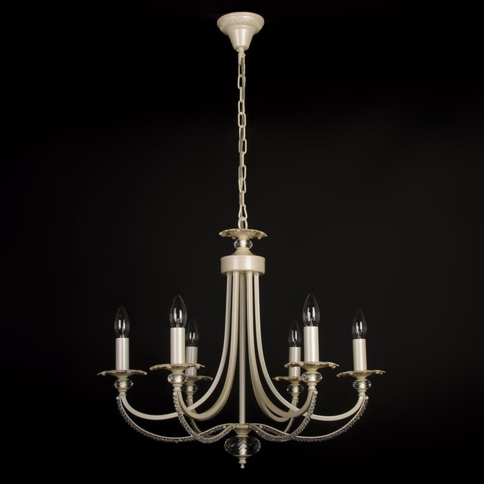 Подвесная люстра Josephine 3007/6(creampearl) (металл, цвет кремовый) - купить Подвесные люстры по цене 24967