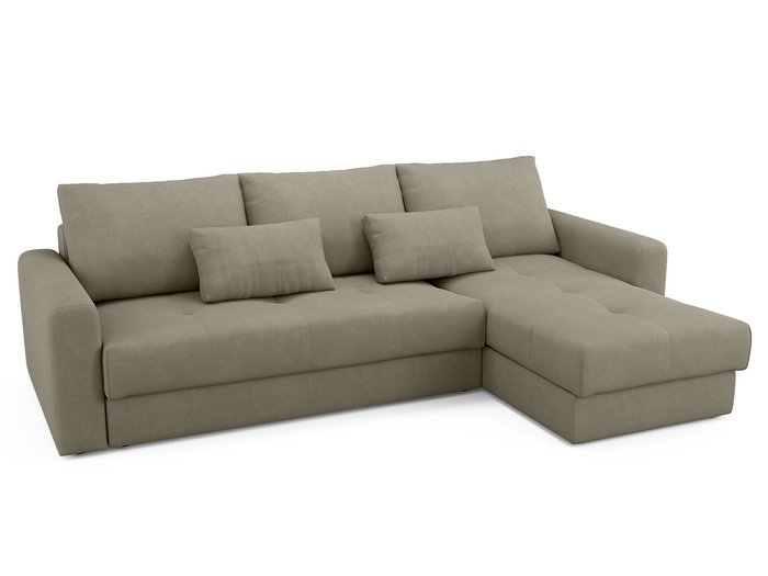 Угловой диван-кровать Ruiz бежево-серого цвета - купить Угловые диваны по цене 90800.0