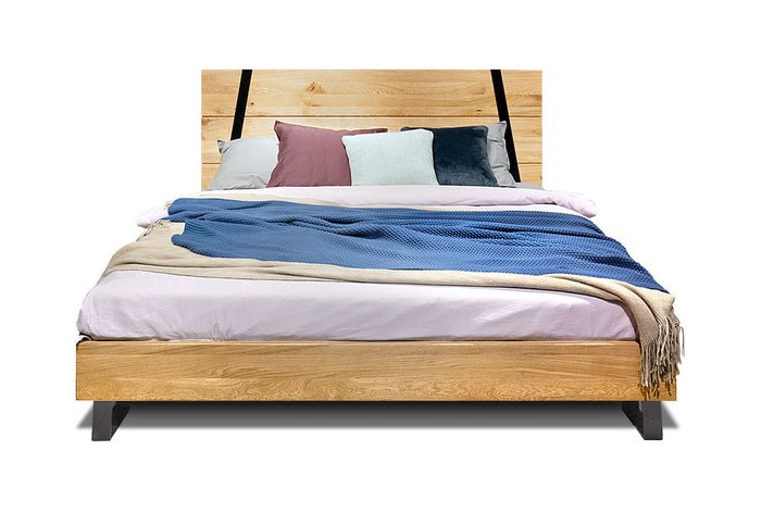 Кровать Dillinger 160х200 цвета натурального дуба - купить Кровати для спальни по цене 54340.0