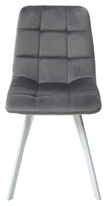 Стул Chilli Square серого цвета с белыми ножками - купить Обеденные стулья по цене 4950.0