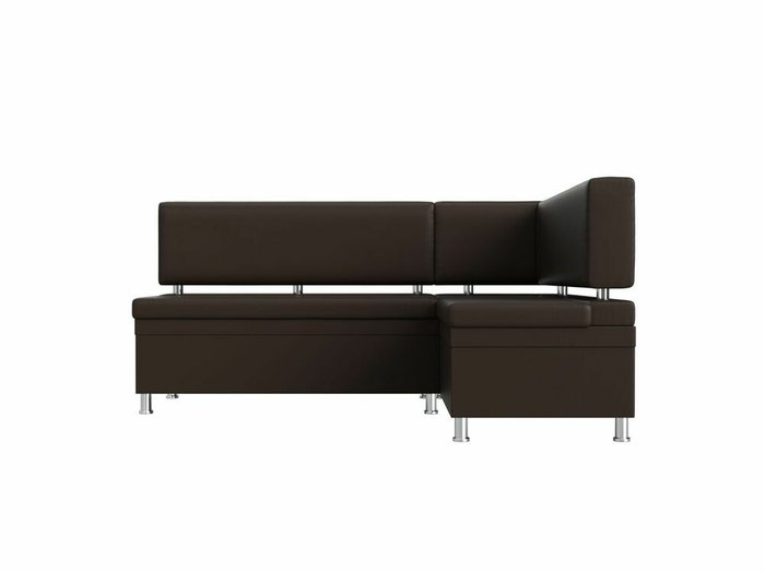 Угловой диван Стайл коричневого цвета (экокожа) правый угол - купить Угловые диваны по цене 33999.0