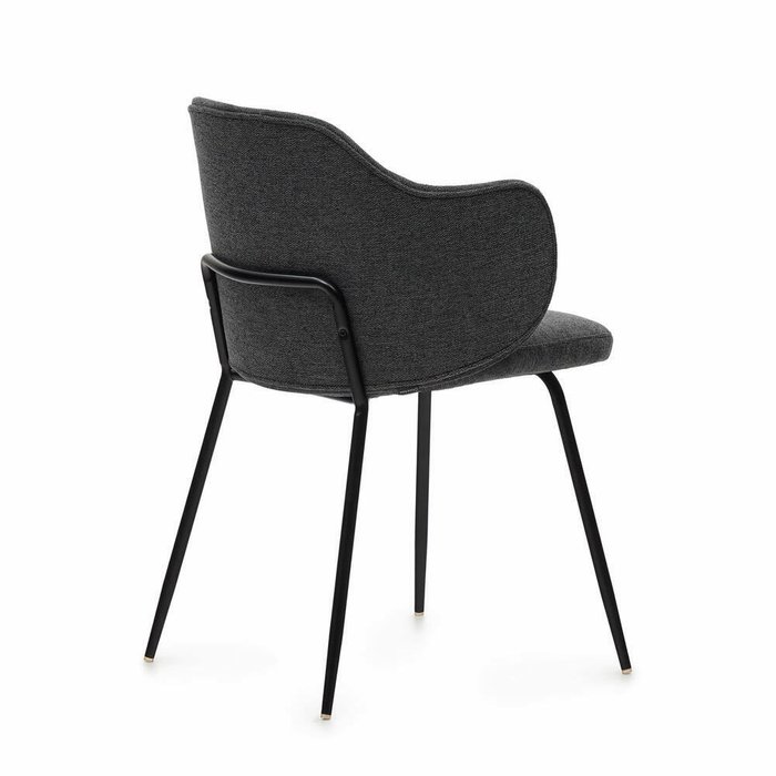 Стул Suanna темно-серого цвета с черными ножками - лучшие Обеденные стулья в INMYROOM