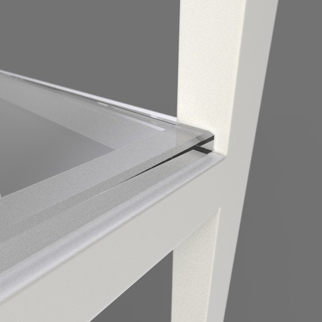 Стеллаж "Martin" белый с прозрачным стеклом (2000х900х300) - лучшие Стеллажи в INMYROOM