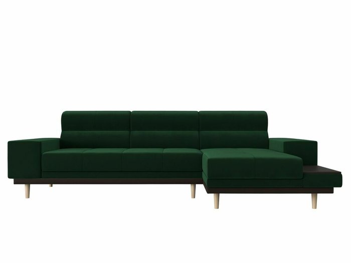 Угловой диван-кровать Леонардо зеленого цвета правый угол - купить Угловые диваны по цене 49999.0