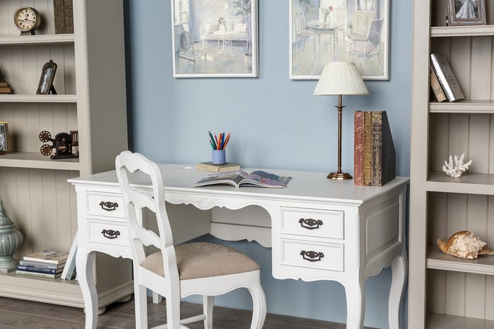Стол письменный Марсель белого цвета - купить Письменные столы по цене 93030.0