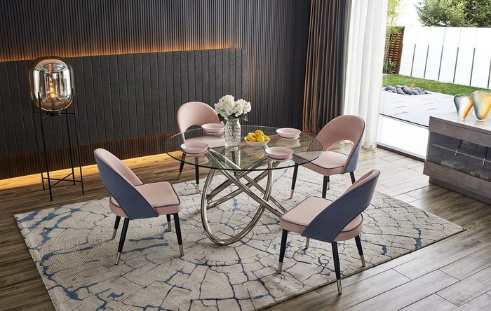 Обеденный стул Holly розового цвета - купить Обеденные стулья по цене 16800.0