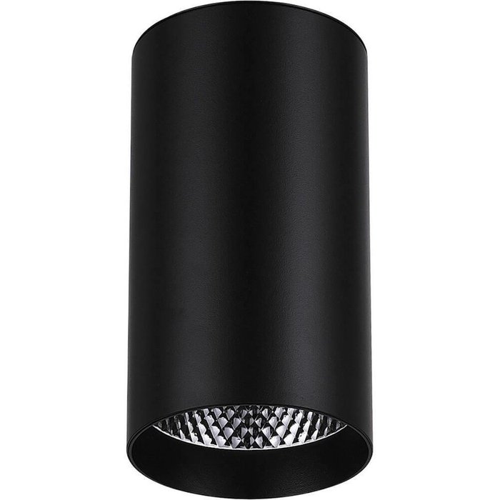 Потолочный светодиодный светильник из металла черного цвета 