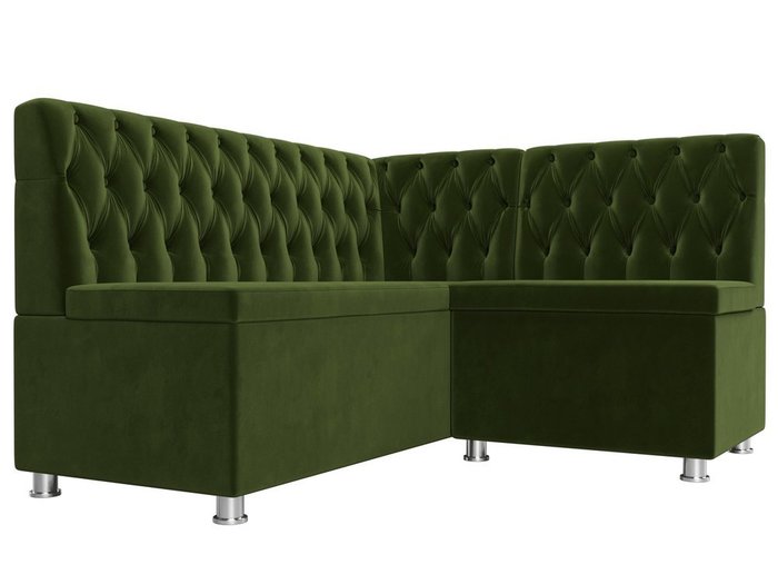 Кухонный угловой диван Мирта зеленого цвета правый угол - лучшие Угловые диваны в INMYROOM