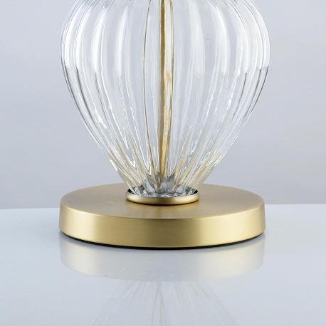 Классическая настольная лампа Оделия 1 на круглом основании  - купить Настольные лампы по цене 18470.0