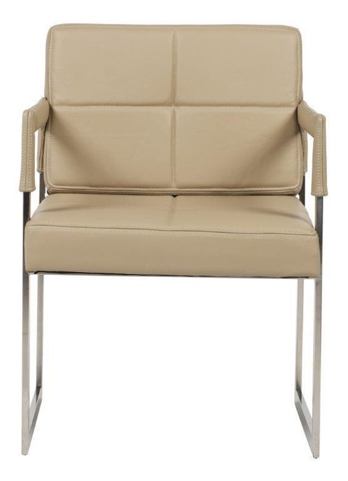 Кресло "Aster Chair" Бежевая Кожа Класса Премиум - купить Интерьерные кресла по цене 106000.0