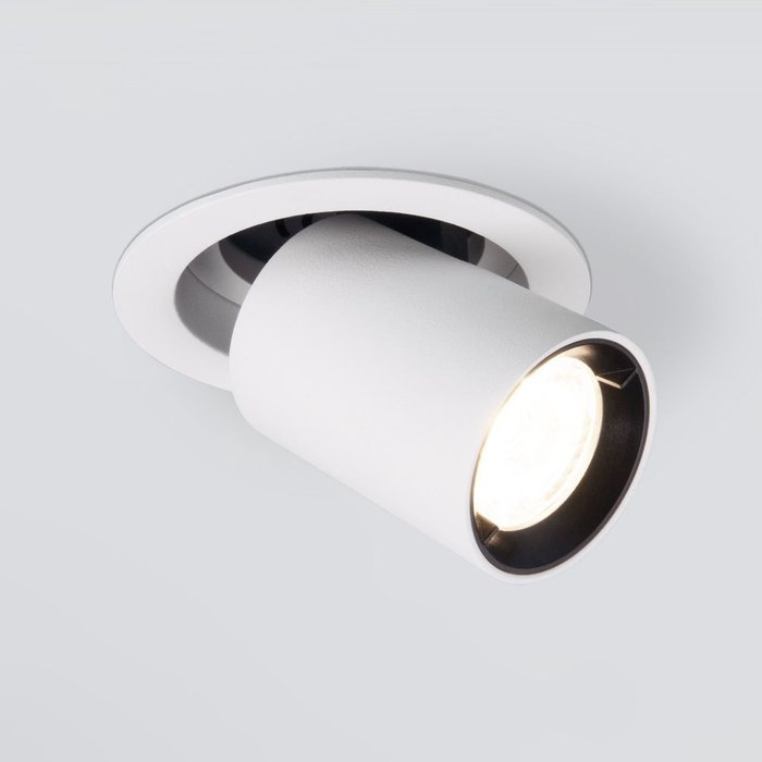 Встраиваемый точечный светодиодный светильник 9917 LED 10W 4200K белый матовый Pispa