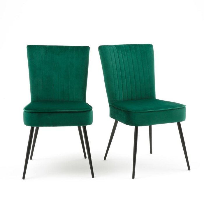 Комплект из двух стульев Ronda темно-зеленого цвета
