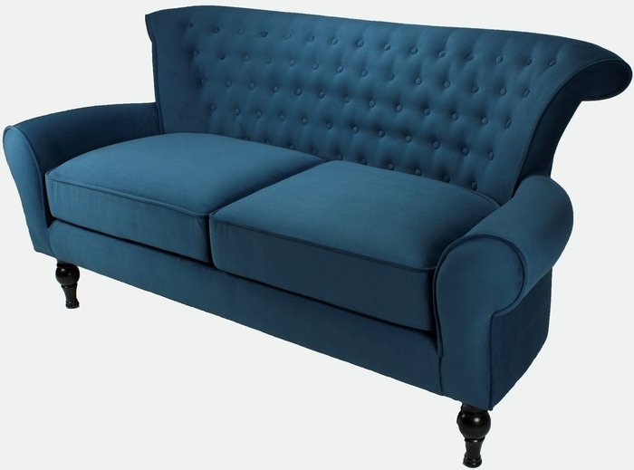 Прямой диван Azalea синего цвета
