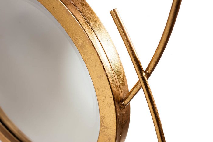 Настенное зеркало металлическое золотое - купить Настенные зеркала по цене 15800.0