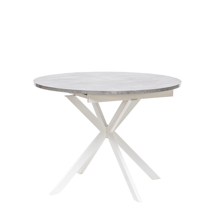 Раздвижной обеденный стол Капри бело-серого цвета - купить Обеденные столы по цене 20160.0
