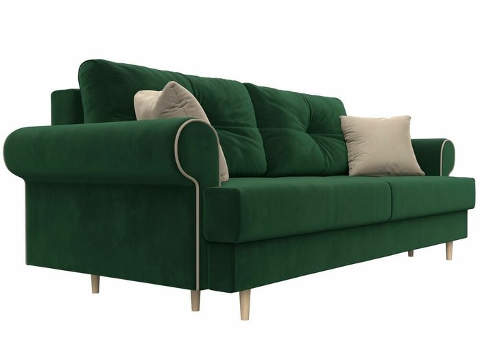 Прямой диван-кровать Сплин зеленого цвета - лучшие Прямые диваны в INMYROOM