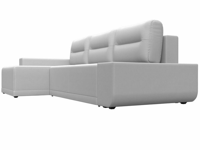 Угловой диван-кровать Чикаго белого цвета (экокожа) левый угол - лучшие Угловые диваны в INMYROOM