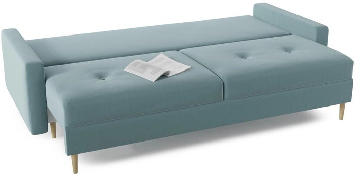 Диван-кровать Белфаст сине-серого цвета  - лучшие Прямые диваны в INMYROOM