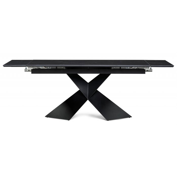 Раздвижной обеденный стол Хасселвуд черного цвета - лучшие Обеденные столы в INMYROOM